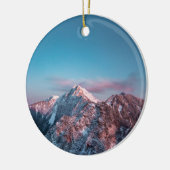 Magischer Himmel über dem Berg Storžič, Slowenien Keramik Ornament (Links)