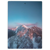 Magischer Himmel über dem Berg Storžič, Slowenien Klemmbrett (Rückseite)