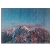 Magischer Himmel über dem Berg Storžič, Slowenien Schneidebrett (Vorderseite)