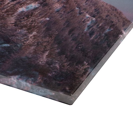 Magischer Himmel über dem Berg Storžič, Slowenien Schneidebrett (Ecke)