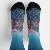 Magischer Himmel über dem Berg Storžič, Slowenien Socken (Oben)