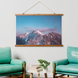 Magischer Himmel über dem Berg Storžič, Slowenien Wandteppich Mit Holzrahmen