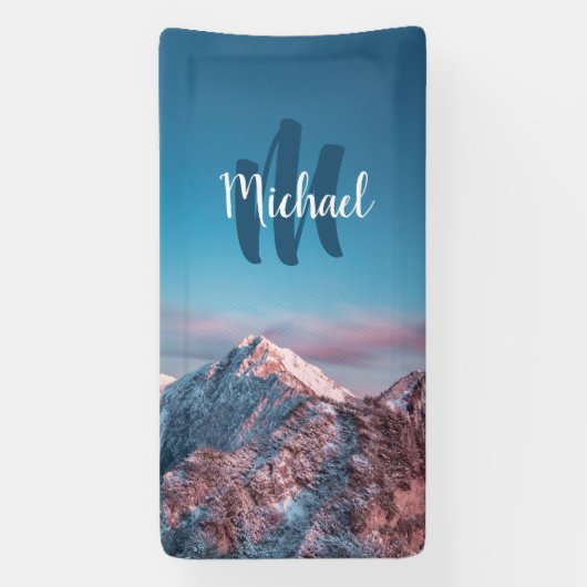 Magischer Himmelsmonogramm Berg Storžič Slowenien Banner (Vertikal)