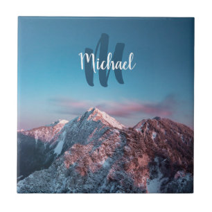 Magischer Himmelsmonogramm Berg Storžič Slowenien Fliese