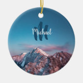 Magischer Himmelsmonogramm Berg Storžič Slowenien Keramik Ornament (Vorne)