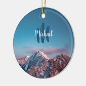 Magischer Himmelsmonogramm Berg Storžič Slowenien Keramik Ornament (Links)