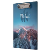 Magischer Himmelsmonogramm Berg Storžič Slowenien Klemmbrett (Links)