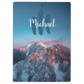 Magischer Himmelsmonogramm Berg Storžič Slowenien Klemmbrett (Rückseite)