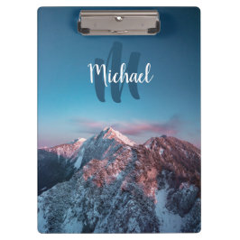 Magischer Himmelsmonogramm Berg Storžič Slowenien Klemmbrett