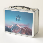 Magischer Himmelsmonogramm Berg Storžič Slowenien Metall Brotdose (Rückseite)