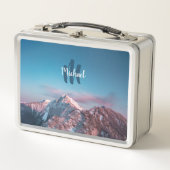 Magischer Himmelsmonogramm Berg Storžič Slowenien Metall Brotdose (Vorderseite)