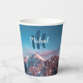 Magischer Himmelsmonogramm Berg Storžič Slowenien Pappbecher (Vorderseite)