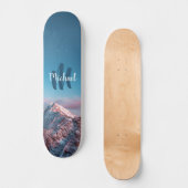 Magischer Himmelsmonogramm Berg Storžič Slowenien Skateboard (Vorderseite)