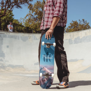 Magischer Himmelsmonogramm Berg Storžič Slowenien Skateboard