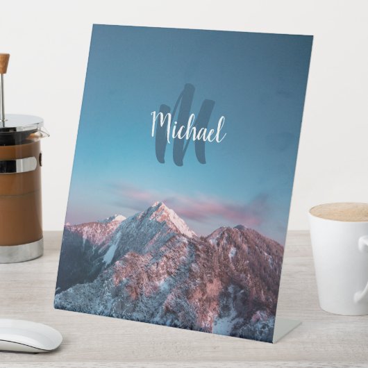 Magischer Himmelsmonogramm Berg Storžič Slowenien Sockelschild (In Situ)