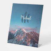 Magischer Himmelsmonogramm Berg Storžič Slowenien Sockelschild (Vorderseite)