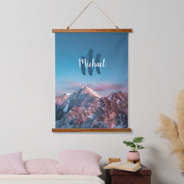 Magischer Himmelsmonogramm Berg Storžič Slowenien Wandteppich Mit Holzrahmen