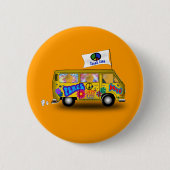 Magischer Hippie Van Button (Vorderseite)