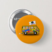 Magischer Hippie Van Button (Vorne & Hinten)