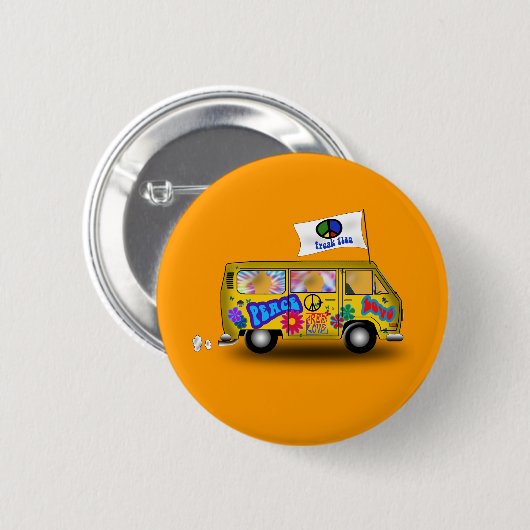Magischer Hippie Van Button (Vorne & Hinten)