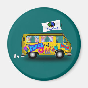 Magischer Hippie Van Magnet