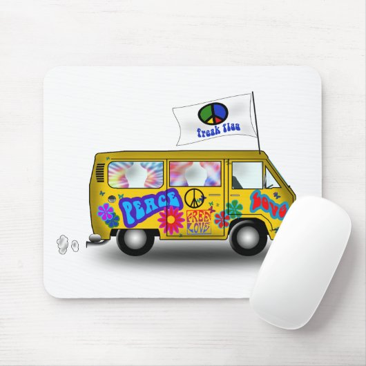 Magischer Hippie Van Mousepad (Mit Mouse)