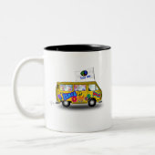 Magischer Hippie Van Zweifarbige Tasse (Links)
