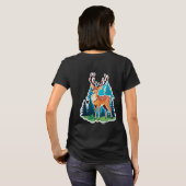 Magischer Hirschwald T-Shirt (Schwarz voll)