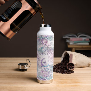 Magischer Irisierender Glitter Federn Traumfänger Trinkflasche