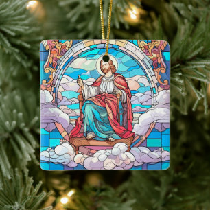 Magischer Jesus verklebt Glass Weihnachten Keramikornament
