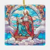 Magischer Jesus verklebt Glass Weihnachten Keramikornament (Vorderseite)