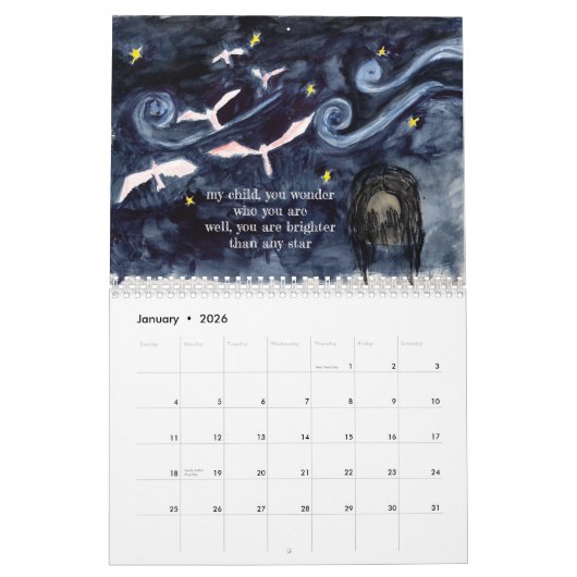 Magischer Kalender mit Sacro Moon Song (Jan 2026)