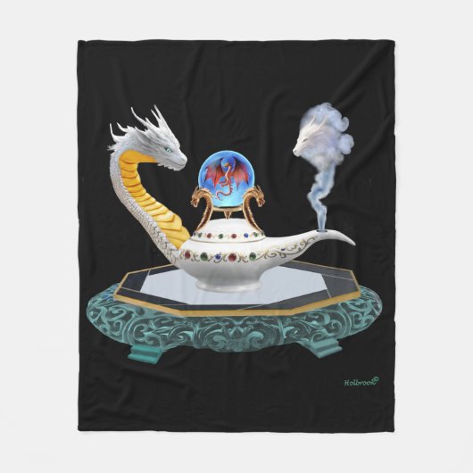 Magischer Keramik-Drache Fantasy Art-Decke Fleecedecke (Vorderseite)