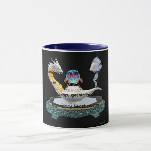 Magischer Keramik-Drache Laterne Fantasy-Kunst Tasse