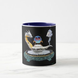 Magischer Keramik-Drache Laterne Fantasy-Kunst Tasse