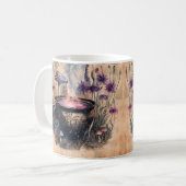 Magischer Kräuterkessel Botanik Kaffeetasse (Vorderseite Links)
