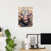 Magischer Kräutertopf Botanik Poster (Heimbüro)