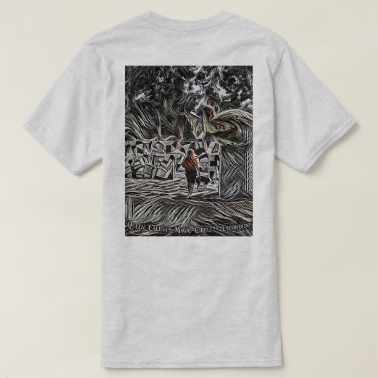 Magischer Kreis-T - Shirt der Königin-Califias (Design Rückseite)