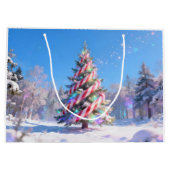 Magischer Lebkuchen-Christbaum Große Geschenktüte (Rückseite)