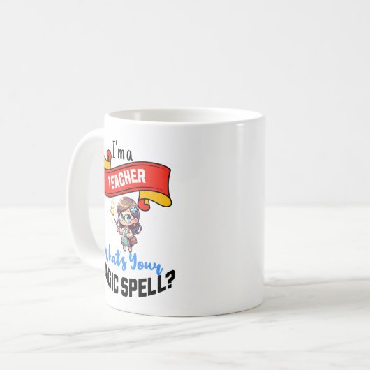 Magischer Lehrer - Spaß-Geschenkidee Kaffeetasse (Vorderseite Links)