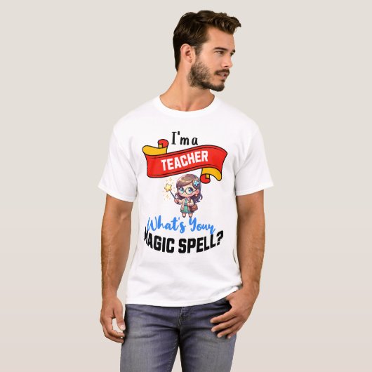 Magischer Lehrer - Spaß-Geschenkidee T-Shirt (Vorne ganz)