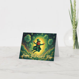 Magischer Leprechaun St. Patrick’s Day Kunst Dankeskarte