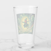 Magischer Leprechaun St. Patrick’s Day Kunst Glas (Rückseite)