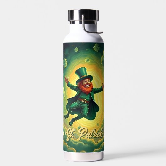 Magischer Leprechaun St. Patrick’s Day Kunst Trinkflasche (Links)