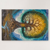Magischer leuchtender Baum des Lebens, wirbelnde F Puzzle (Horizontal)