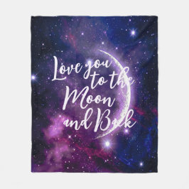 Magischer Lila-Galaxie-Halbmond Himmelskörper Fleecedecke
