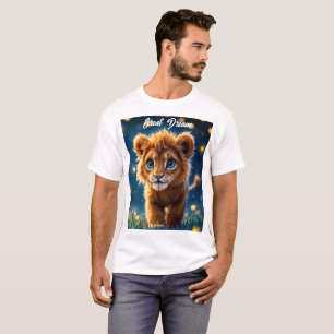Magischer Löwe, der in einer Fantasienacht spazier T-Shirt