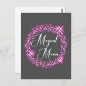 Magischer Mama-Kreis glühender Sterne Postkarte (Vorne/Hinten)