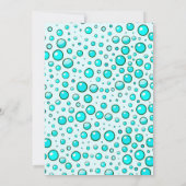 Magischer Meerjungfrau Schwanz Türkis und Gold Geb Einladung (Rückseite)