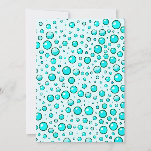 Magischer Meerjungfrau Schwanz Türkis und Gold Geb Einladung (Rückseite)